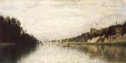 Stanislas lepine Banks of the Seine oil painting reproduction